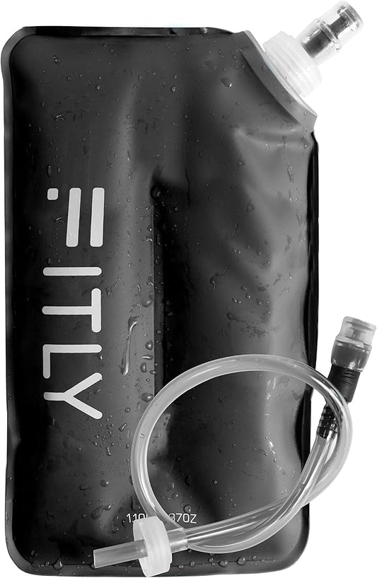FITLY Soft Flask - Shrink As You Drink Soft Water Bottle for Hydration Pack - Folding Water Bottle Ideal for Running, Hiking, Cycling, Climbing & Rigorous Activity