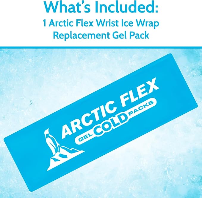 Arctic Flex Gel Replacement Packs - Reusable Hot & Cold Gel Ice Packs for Wrist, Injuries & Swelling - Flexible Therapy Compression Wrap - Athletic, Women, Men