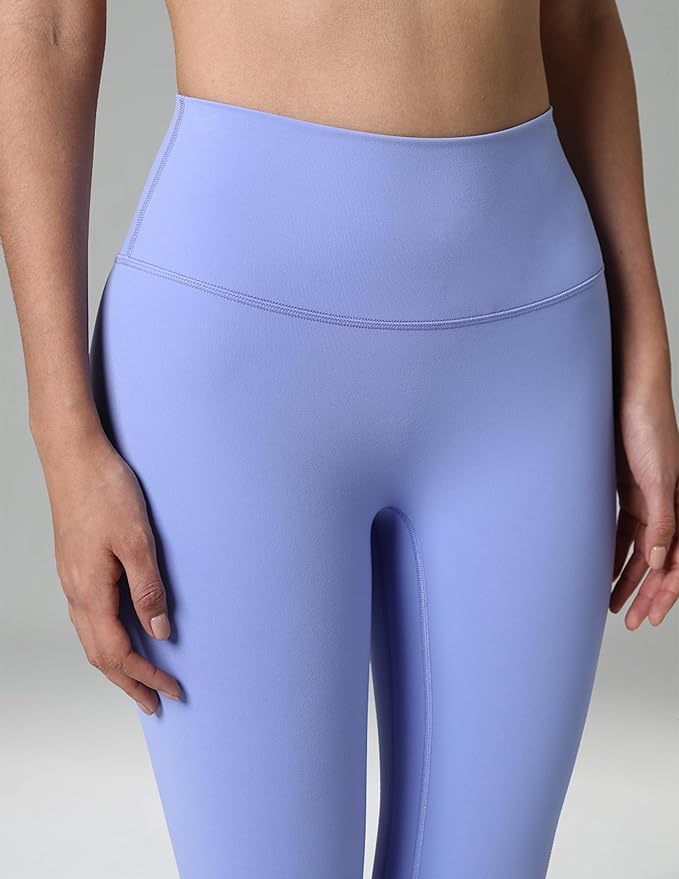Colorfulkoala Dreamlux No Front Seam Leggings for Women 25"/28" Inseam, Seamless High Waisted Buttery Soft Yoga Pants