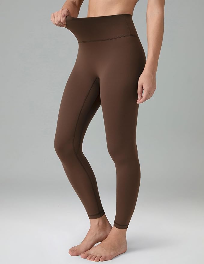 Colorfulkoala Dreamlux No Front Seam Leggings for Women 25"/28" Inseam, Seamless High Waisted Buttery Soft Yoga Pants