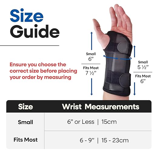 Carpal Tunnel Wrist Brace Night Support - Wrist Splint Arm Stabilizer & Hand Brace for Carpal Tunnel Syndrome Pain Relief Compression Sleeve for Forearm Wrist Tendonitis Pain Treatment (Small, Left)