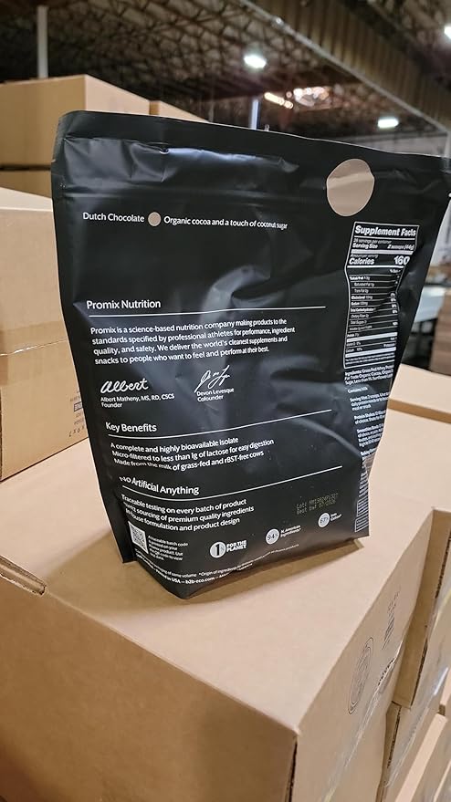 ProMix Nutrition Whey Protein Isolate Powder, Chocolate - Grass-Fed - Post Workout Fitness & Nutrition Shakes, Smoothies, Baking & Cooking Recipes - Gluten-Free & Keto-Friendly - 5lb