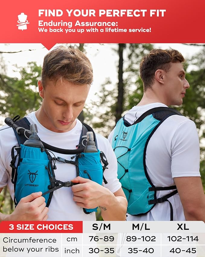 Upgrade Running Hydration Vest 10L, Running Backpack for Women Men Multi-Functional Storage, Adjustable Water Vest for Trail Marathon Race Jogging Cycling