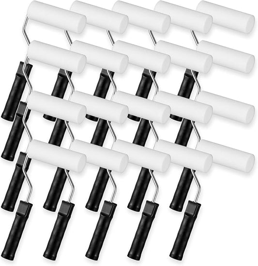 Yeaqee 20 Pcs Paint Roller 4'' Foam Paint Roller with Roller Frame High Density Cover Refills Small Paint Roller Mini Paint Roller Tool for Home Painting, Doors, Cabinets, DIY Projects, Repair Room