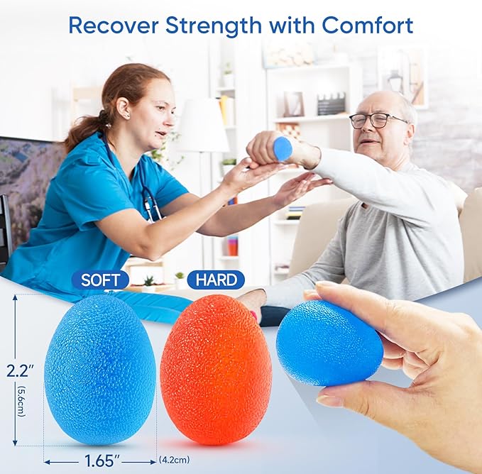 FitBeast Grip Strength Trainer Kit, 9-Piece Hand Strengthening Devices with 3 Finger Exerciser, 2 Dual-Force Forearm Strengthener, Finger Stretchers & Stress Balls for Rehab & Recovery
