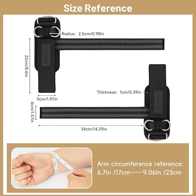 MANUEKLEAR Non-Slip Wrist Straps for Weightlifting Deadlifting, Gym Lifting Straps with D Rings for Cable Machine Workout, 10mm Neoprene Padded Weight lifting Wrist Wraps for Men Women