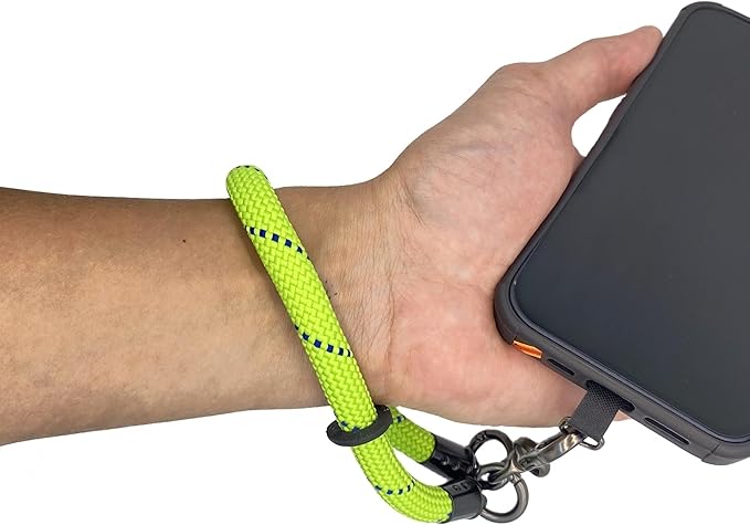 Phone Lanyard Wrist Strap Phone Strap Wrist Lanyard for Cell Phone Around the Hand with Lanyard Patch (Green/Blue)