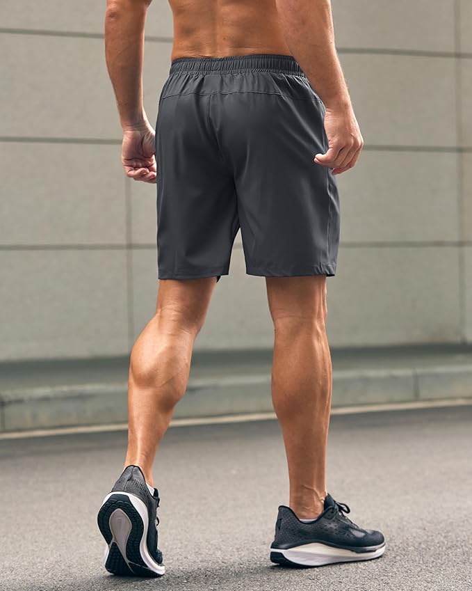 G Gradual Men's Athletic Running Shorts with Zipper Pockets Quick Dry 7"/ 5"/ 9" Workout Gym Shorts for Basketball Hiking