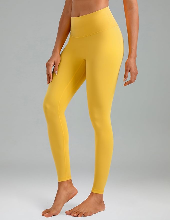Colorfulkoala Dreamlux No Front Seam Leggings for Women 25"/28" Inseam, Seamless High Waisted Buttery Soft Yoga Pants