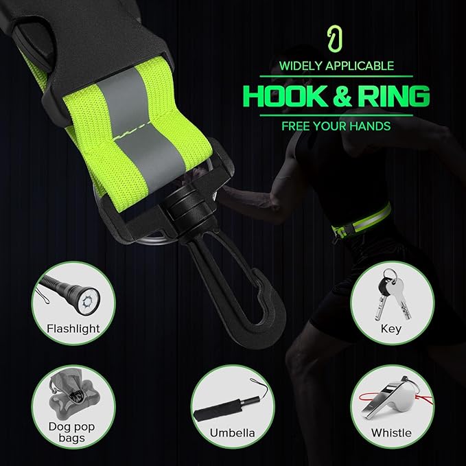 Reflective Sash for Walking at Night, High Visibility Reflective Running Gear Night Walking Safety Gear for Men Women Kids, Reflective Sash with 2 Pcs Reflective Armbands for Running Walking