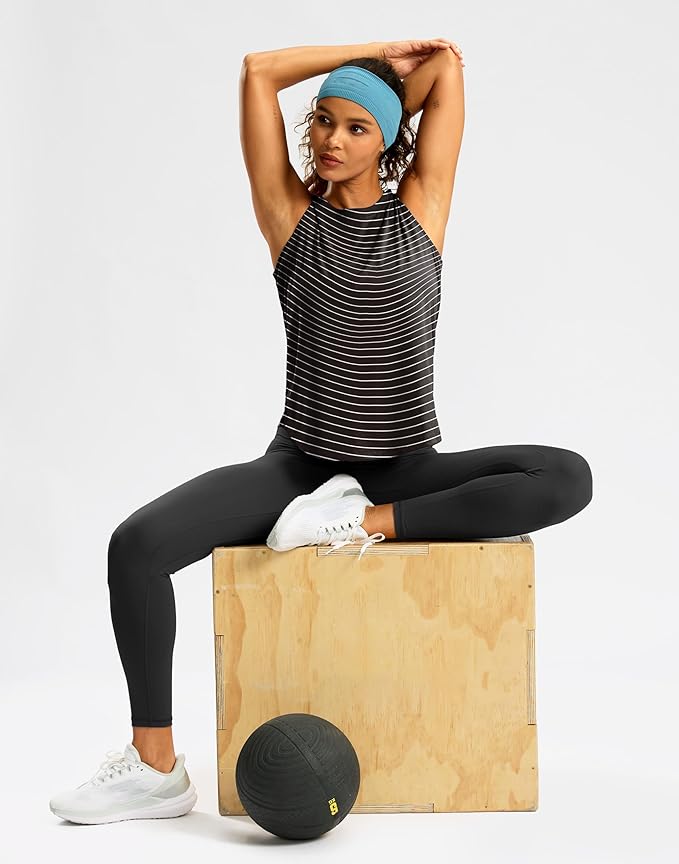 G Gradual Workout Tank Top for Women Sleeveless Athletic Yoga Tops High Neck Quick Dry Running Tennis Sports Shirts for Women