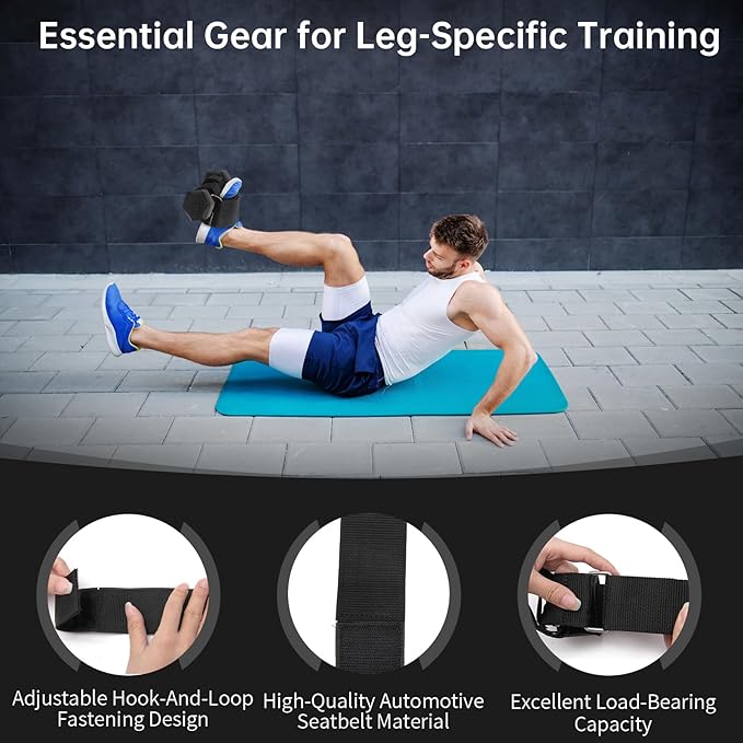 2Pcs Dumbbell Foot Attachment,Foot Weight Strap For Exercise,Adjustable Ankle Straps Leg Lifting Weight Holder For Gym Workouts Strength Training