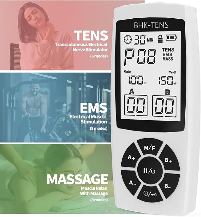 EMS Muscle Stimulator for Pain Relief Therapy, Electronic EMS TENS Unit Machine for Shoulder Pain Relief, Tens Massager for Neck Pain Relief, Sciatica Pain Relief