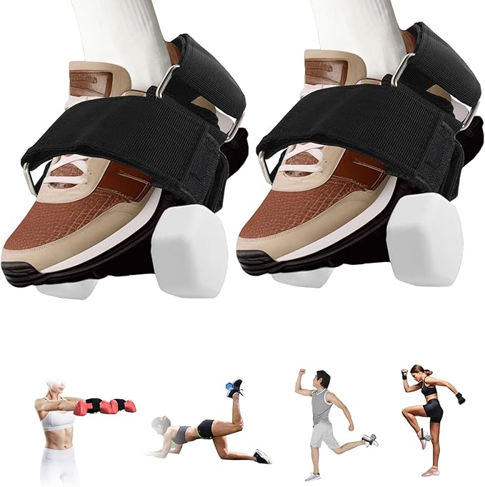 2 Pcs Dumbbell Foot Attachment, Ankle Straps for Leg Workouts at Home, Gym Trainer Equipment for Hamstring Curls, Leg Extensions, Hip Flexors, Tibialis Strengthener for Athletes, Gym Trainers