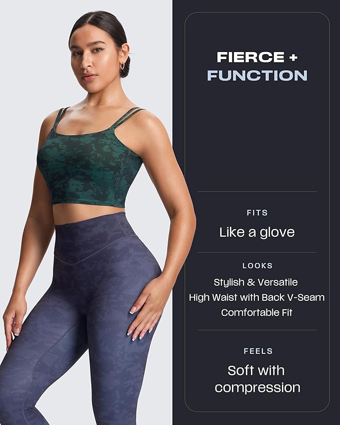 Aoxjox High Waisted Workout Leggings for Women Tummy Control Buttery Soft Yoga Metamorph Deep V Pants 26"