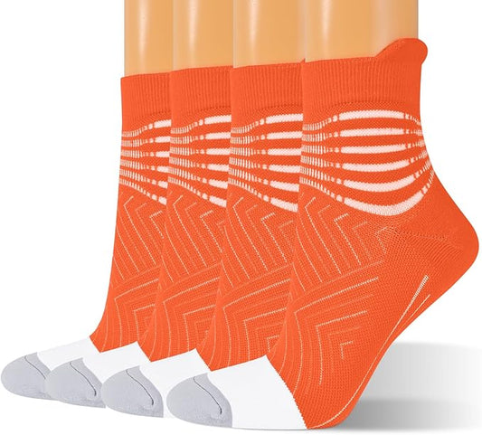 IRAMY Compression Ankle Support Socks Women - Coolmax Wicking, Cushioned Athletic, Plantar Fasciitis Relief 2/3/6 Pairs