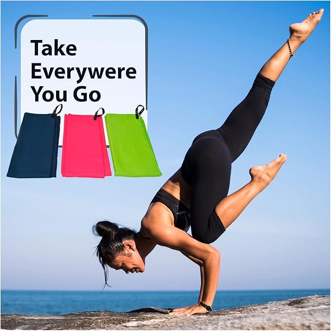 ecox Outdoors Microfiber Towel Fast Drying Soft Feel Fast Action Drying for Gym Beach Outdoors Travel Yoga Camping Compact Size 1 Piece 24x48 in Red MFT1P24RD