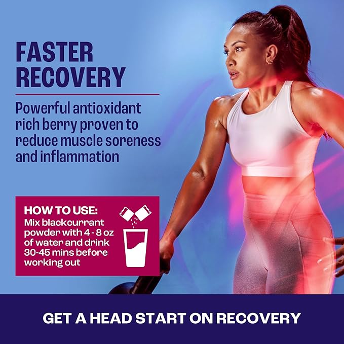 2before Blackcurrant I All Natural Vegan Pre Workout, Caffeine Free I Clean Energy, Endurance, Recovery I Pre Workout Women and Men I 20 x Individual Packets I Informed Sports Certified