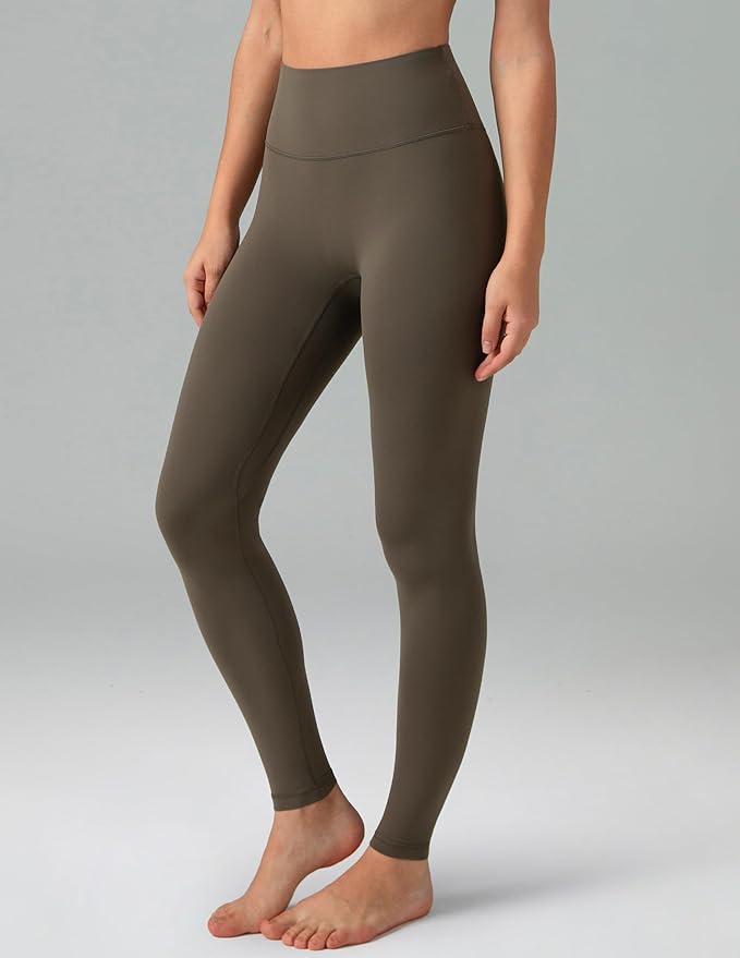 Colorfulkoala Dreamlux No Front Seam Leggings for Women 25"/28" Inseam, Seamless High Waisted Buttery Soft Yoga Pants