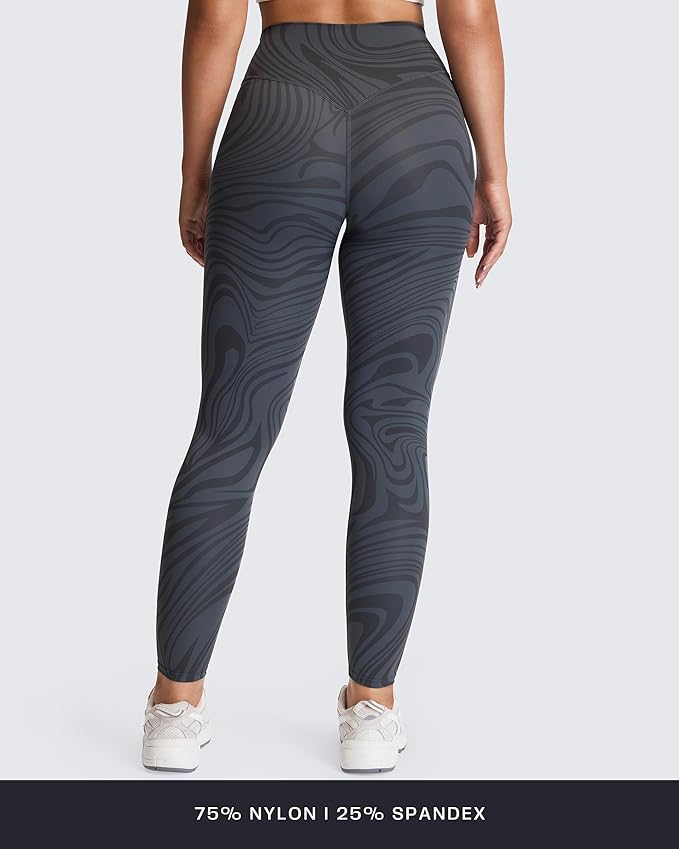 Aoxjox High Waisted Workout Leggings for Women Tummy Control Buttery Soft Yoga Metamorph Deep V Pants 26"