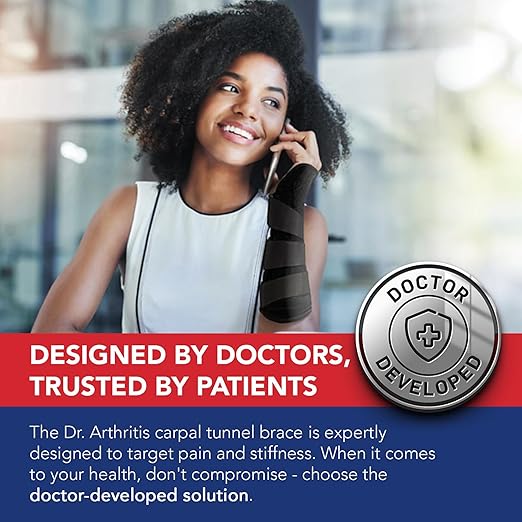 Doctor Developed Wrist supports/Wrist brace - Relief for carpal tunnel, wrist injuries, wrist support for arthritis, hand support, hand & wrist strap and Doctor Handbook
