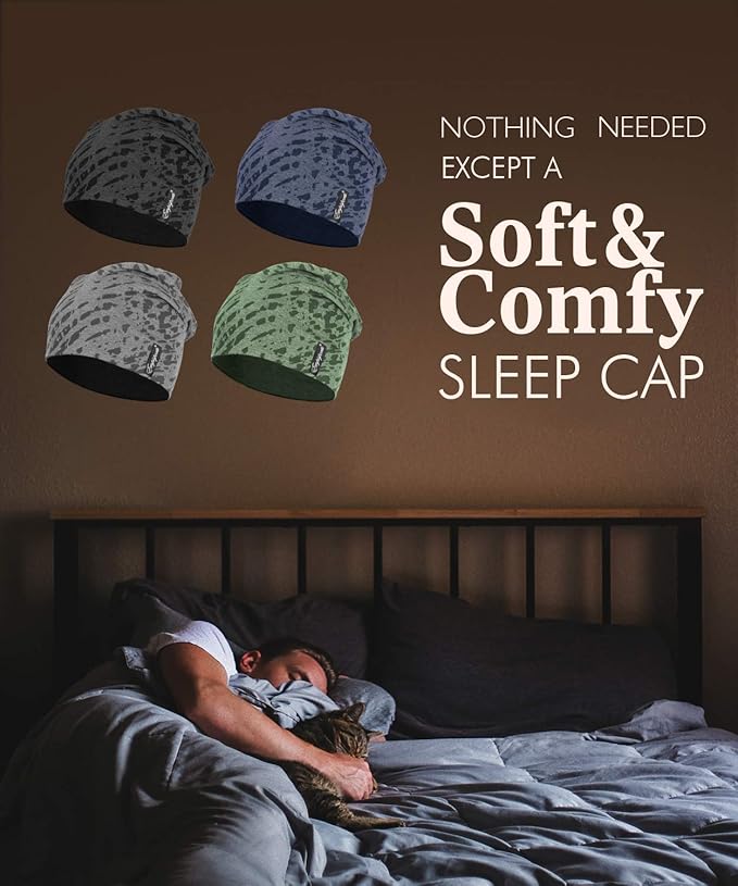 10" Multifunctional Soft Fashion Lightweight Beanies Hats, Cooling Running Skull Cap Helmet Liner Sleep Caps