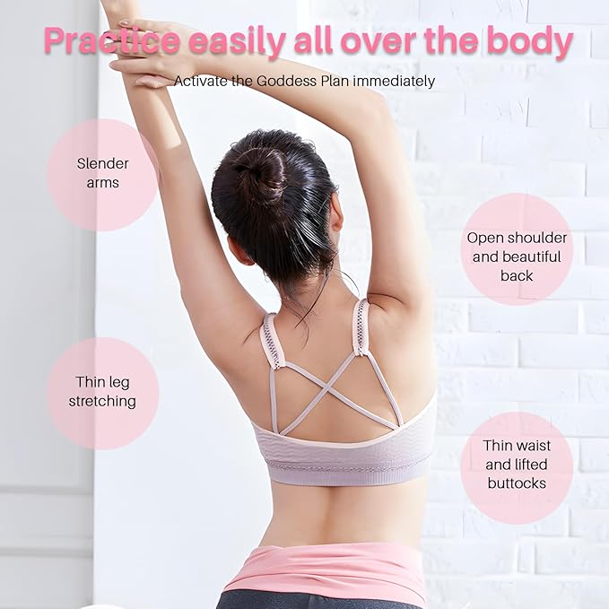 4 Pack Figure 8 Resistance Bands, Exercise Bands with Handles for Working Out, Arm and Back Training, Exercise Equipment for Yoga, Pilates, Physical Therapy, Stretching