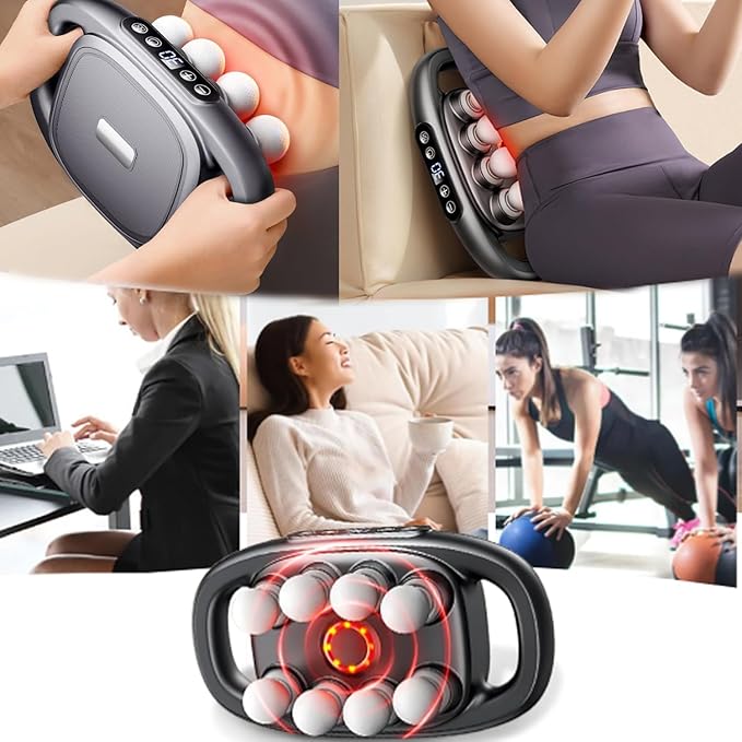 Verniqo Massager, Husband 2.0 by VerniqoHealth, 16 Head Massage Gun Deep Tissue Percussion Massager with 3 Modes & 30 Intensities, Best Gift for Back, Shoulders, Body Muscle Pain Relief (Black)