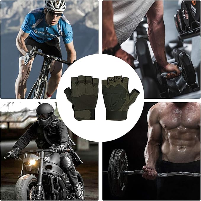 FIORETTO Fingerless Gloves for Airsoft Shooting Half Finger Hunting Hiking Cycling Driving Motorcycle Climbing Work Gloves M210603