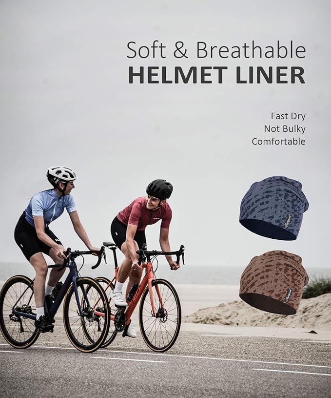 10" Multifunctional Soft Fashion Lightweight Beanies Hats, Cooling Running Skull Cap Helmet Liner Sleep Caps