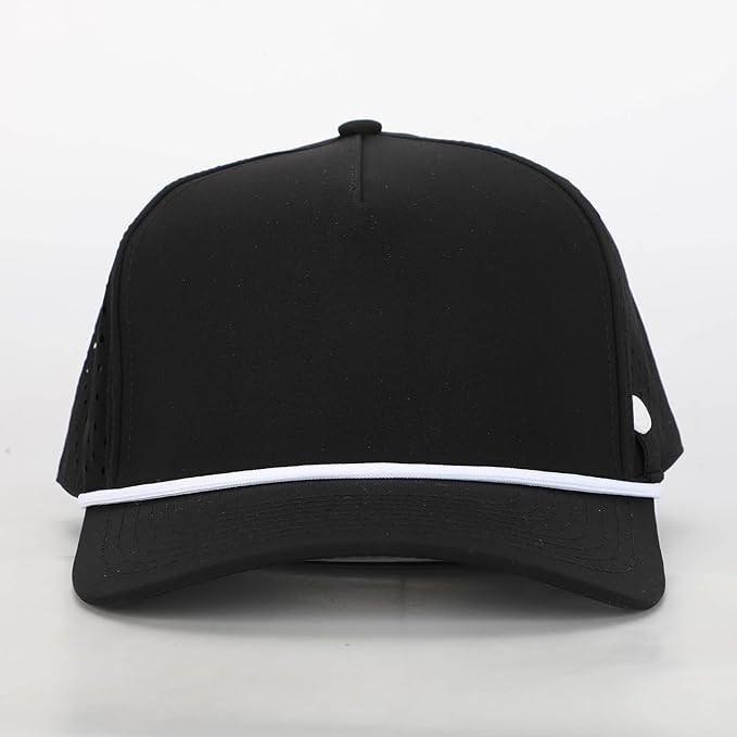 ANKOR Performance Golf Rope Hat - UPF 50 Water Resistant Lightweight Thermoflex Snapback, Men’s Hat Golf Tee Design Holder