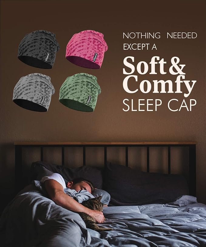 10" Multifunctional Soft Fashion Lightweight Beanies Hats, Cooling Running Skull Cap Helmet Liner Sleep Caps