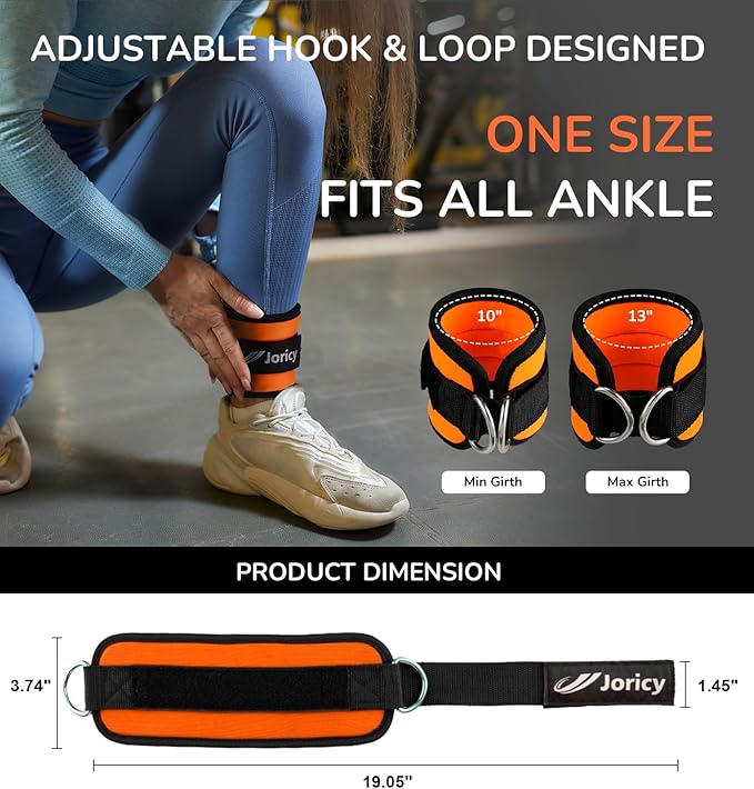 Ankle Strap for Cable Exercise Machines, Work Out Cuff Attachment Ankle Resistance Bands, Cable Kick Back Straps for Gym, Glute Workouts, Kickbacks, Leg Extensions, Hip Abductors, Booty Workouts