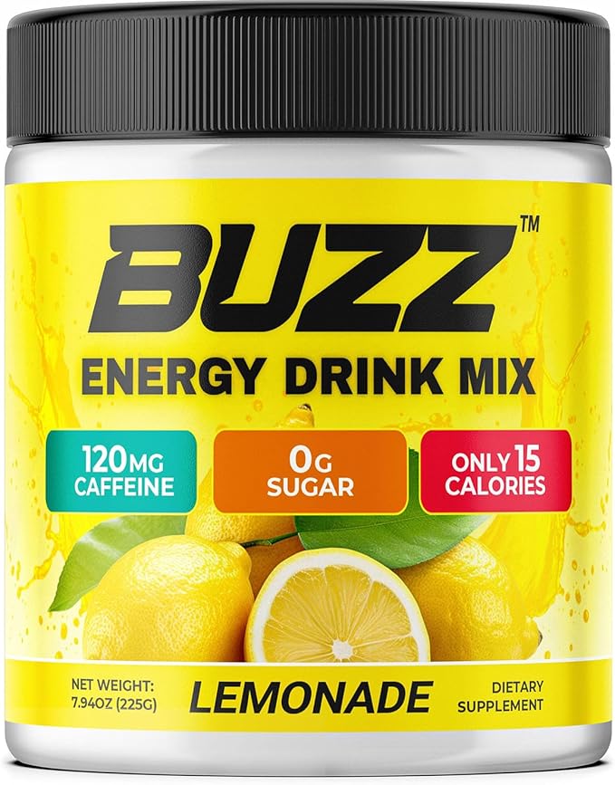 Morning Buzz Energy Drink Powder - Energy Boost - Sugar-Free Energy with Antioxidants - Morning Kick and Sports Nutrition Endurance Product - 30 Servings, Lemonade, 8 Ounces