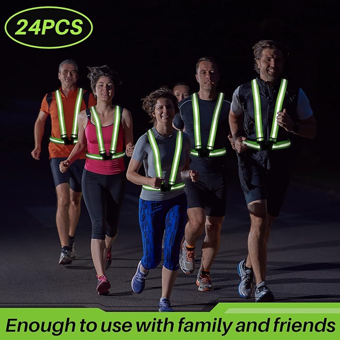 Hercicy Reflective Running Vest Reflective Running Shirt with Safety Straps High Visibility Construction Vest for Night Cycling Hiking Jogging Dog Walking