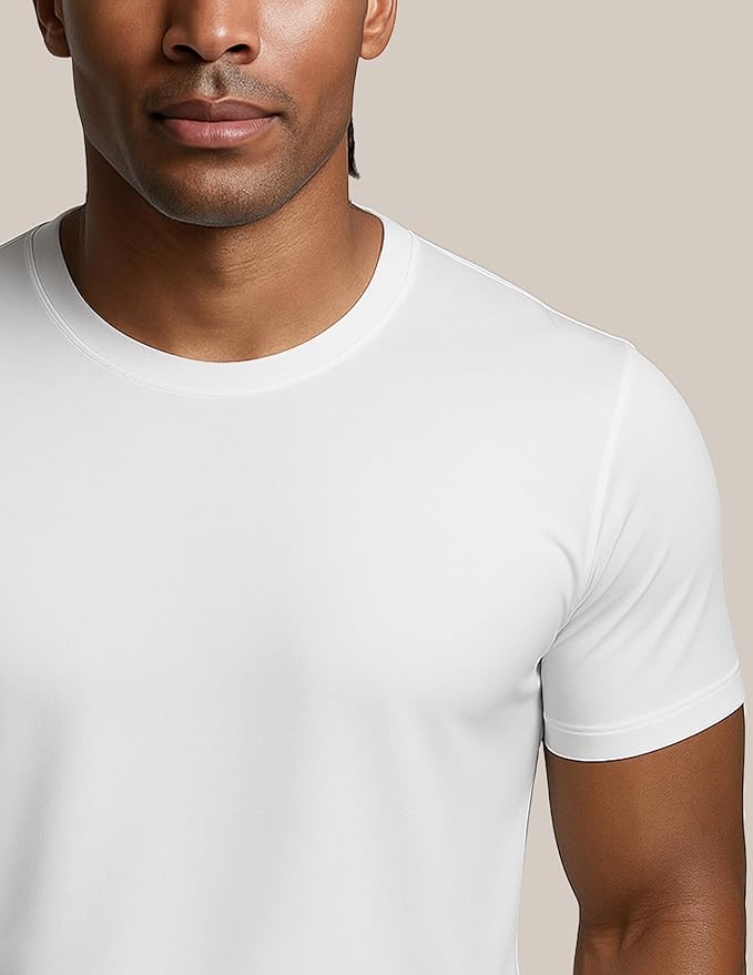 5 Pack Men’s Active Quick Dry Crew Neck T Shirts | Athletic Running Gym Workout Short Sleeve Tee Tops Bulk