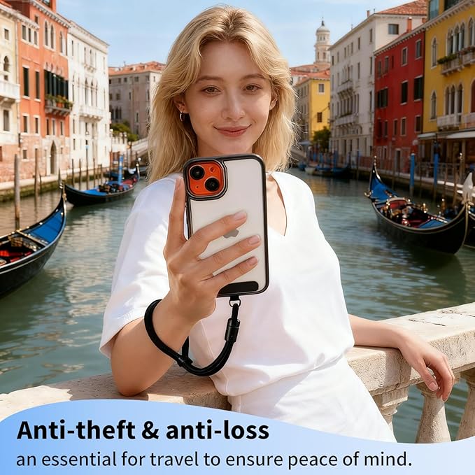 Anti Theft Phone Wrist Strap With 2 Metal Tether Tabs,Adjustable Wristlet & Hand Cell Phone Lanyard for Women and Men