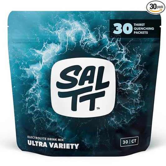 SALTT Electrolytes Powder Packets, Ultra Variety Pack (30 Packets) - Magnesium, Potassium, Sodium, Trace Minerals - Vegan, Sugar Free, Gluten Free - Travel Essentials - Made in USA