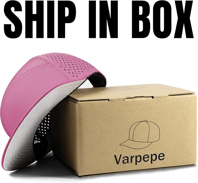 Performance Snapback Hats for Men Women,Flat Bill Cap,Golf,Running,Workout