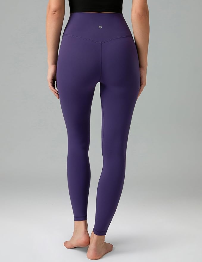 Colorfulkoala Dreamlux No Front Seam Leggings for Women 25"/28" Inseam, Seamless High Waisted Buttery Soft Yoga Pants