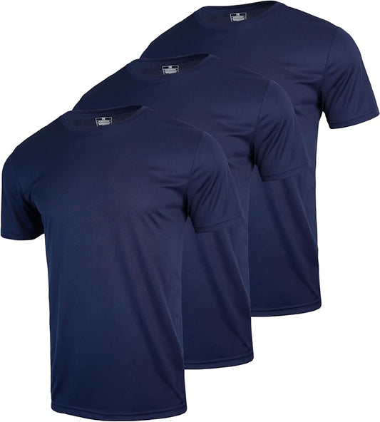 3 & 5 Pack Shirts for Men Moisture Wicking Workout Performance Dry Fit Mesh Gym Athletic Running T-Shirt