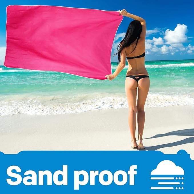 HOEAAS 2 Pack Microfiber Camping Towels, Quick Dry Towel, Super Absorbent Ultra Compact Travel Towel Soft Lightweight Sports Towel for Sweat Fast Drying Towels for Pool,Gym,Hiking,Backpacking,Fitness