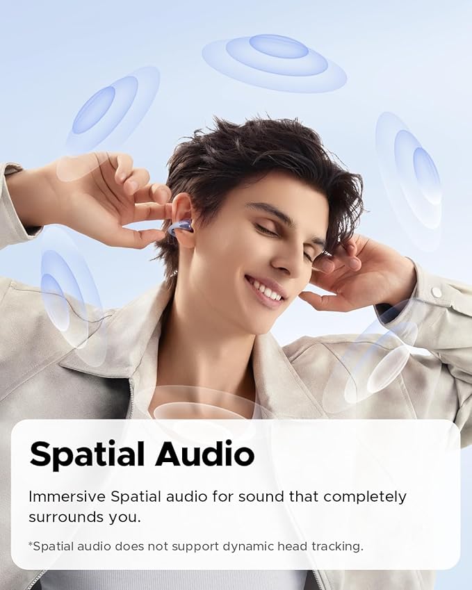 SoundPEATS PearlClip Pro Ear Ultra Open Ear Earbuds Wireless Headphones Bluetooth 5.4 Earphones Clip On Ear Buds with Mic, IPX5 Waterproof, 24 Hrs Play for Running Cycling Fitness