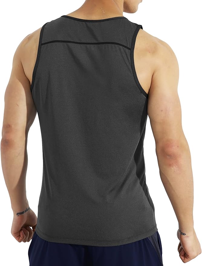 EZRUN Men's Quick Dry Sport Tank Top for Bodybuilding Gym Athletic Jogging Running,Fitness Training Workout Sleeveless Shirts