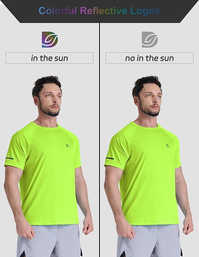 Men's Short Sleeve Workout Shirts Quick Dry Lightweight T-Shirts Gym Running Athletic Tshirt for Summer