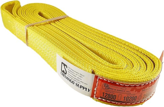 DD Sling (USA Made) 1" & 2" Widths By 6' to 12' Lengths in Listing, 2 Ply, Endless Nylon Lifting Slings, 900 webbing, 12,800 lbs Vertical, 10,200 lbs Choker, 25,600 lbs Basket (USA Made Nylon) (2"x8')