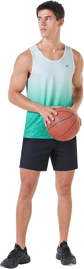 EZRUN Men's Quick Dry Sport Tank Top for Bodybuilding Gym Athletic Jogging Running,Fitness Training Workout Sleeveless Shirts