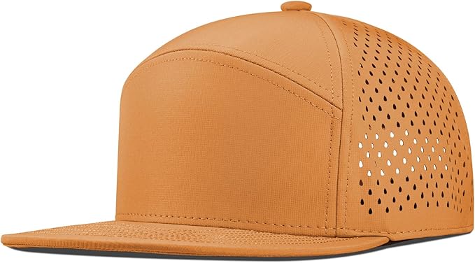 Performance Snapback Hats for Men Women,Flat Bill Cap,Golf,Running,Workout