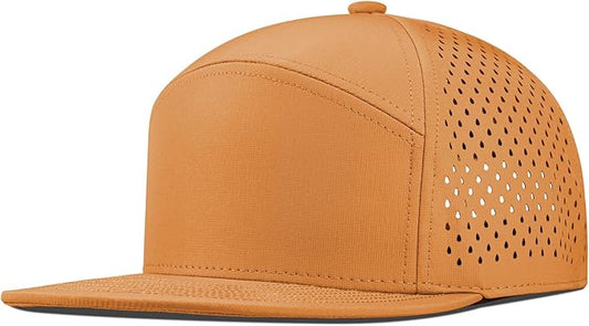 Performance Snapback Hats for Men Women,Flat Bill Cap,Golf,Running,Workout