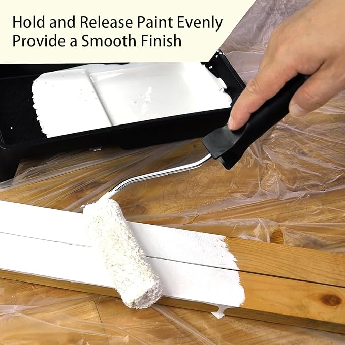King Origin 10-Pack Paint Roller 4 Inch, 1/2" Nap, Small Paint Roller Covers, Lint Free Paint Roller Refills for Walls, Trim, and Home Painting Projects